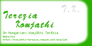 terezia komjathi business card