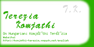 terezia komjathi business card